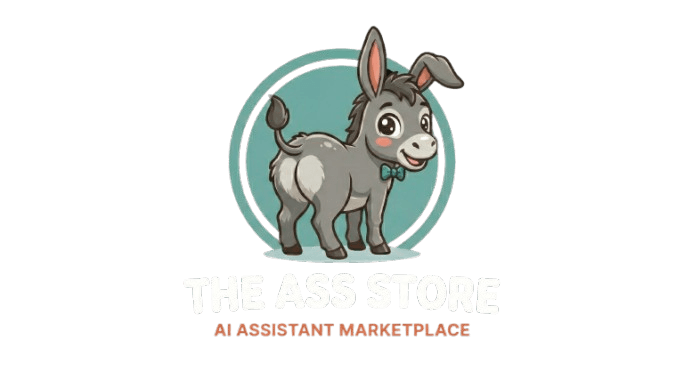 The Ass Store — a friendly donkey mascot with bow tie
